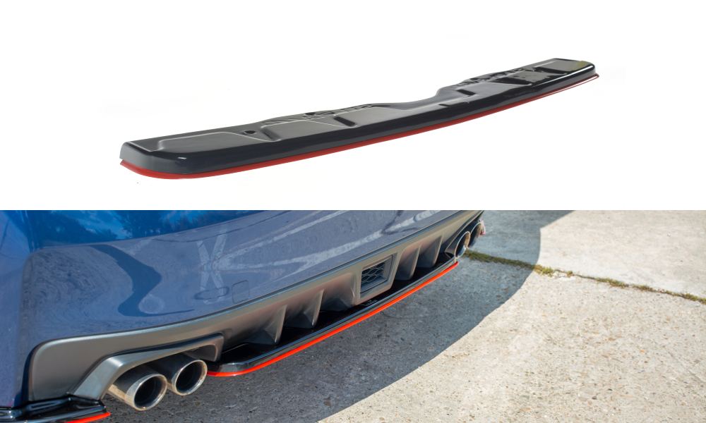 CENTRAL REAR SPLITTER V.2 SUBARU WRX STI
