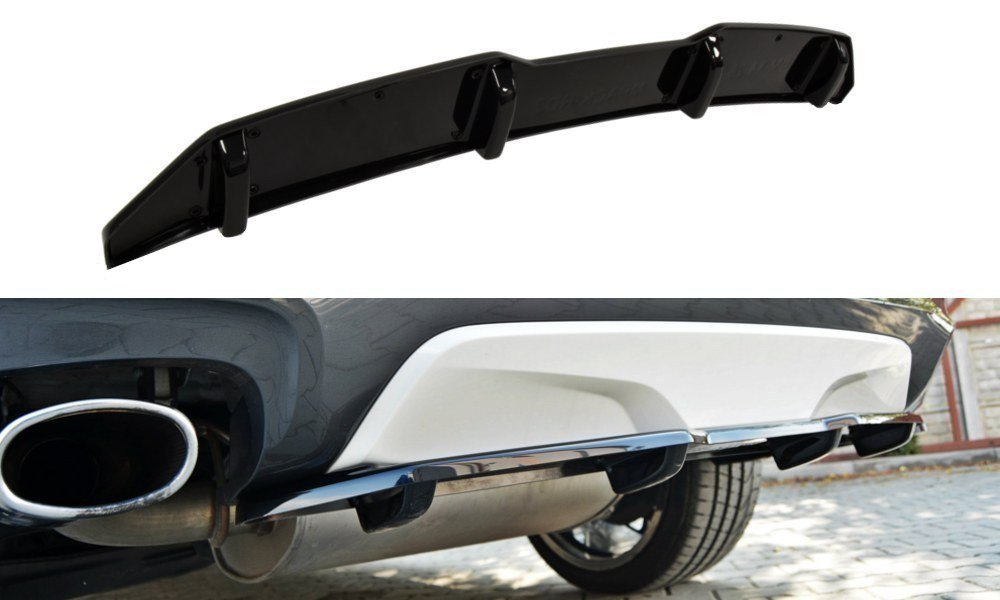 CENTRAL REAR SPLITTER for BMW X4 M-PACK (with a vertical bar)