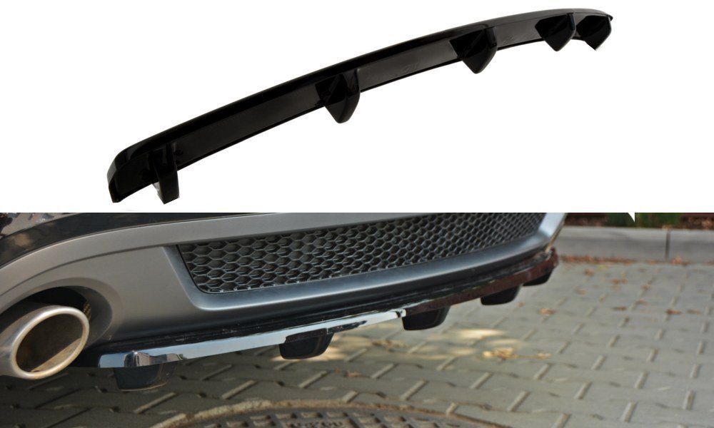 Central Rear Splitter Audi A5 S-Line 8T Coupe / Sportback (with a vertical bar)