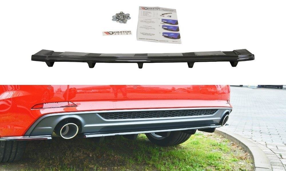 Central Rear Splitter Audi A5 S-Line F5 Coupe / Sportback (with vertical bars)