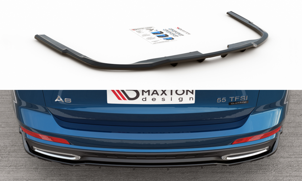 Central Rear Splitter (with vertical bars) Audi A6 S-Line Avant C8