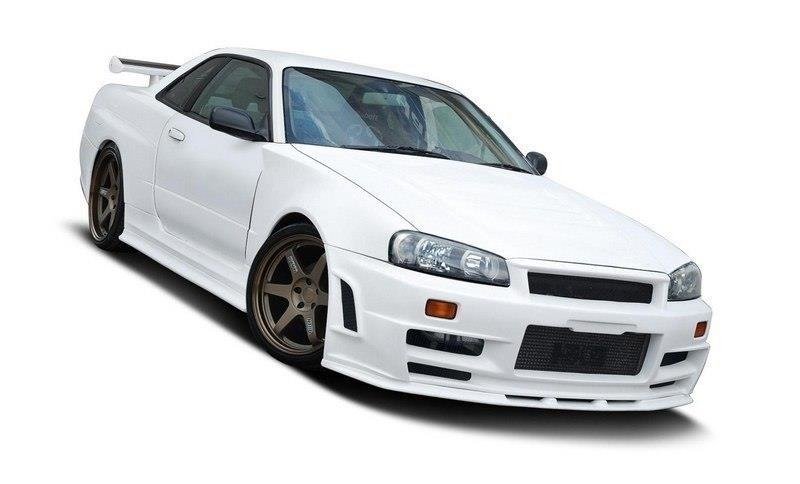 FRONT BUMPER NISSAN SKYLINE R34 GTT Z TYPE WIDE (WITHOUT DIFFUSER, FIT ONLY WITH WIDE ARCHES AND GTR BONNET)