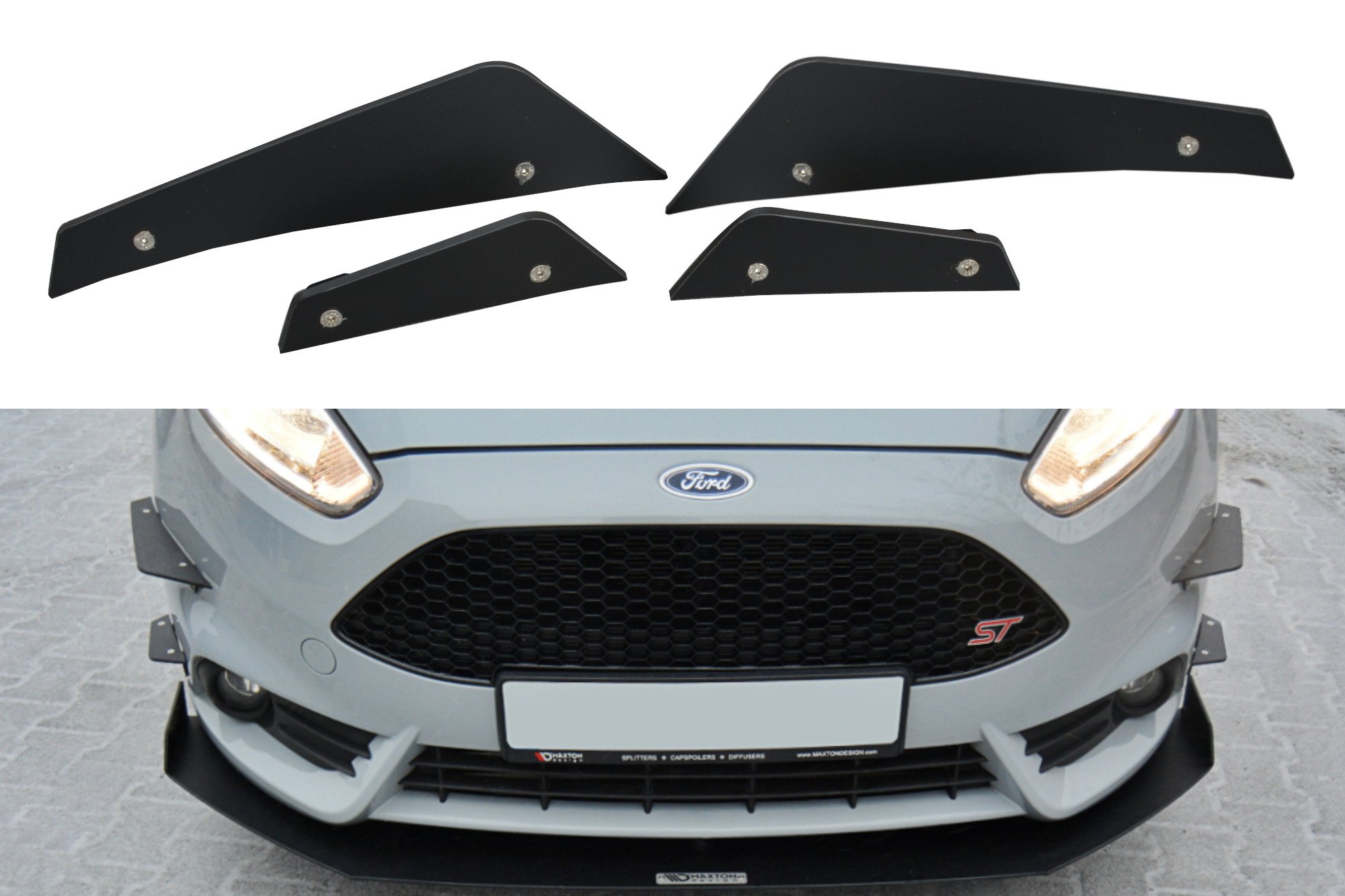 Front Bumper Wings (Canards) Ford Fiesta ST Mk7 FL