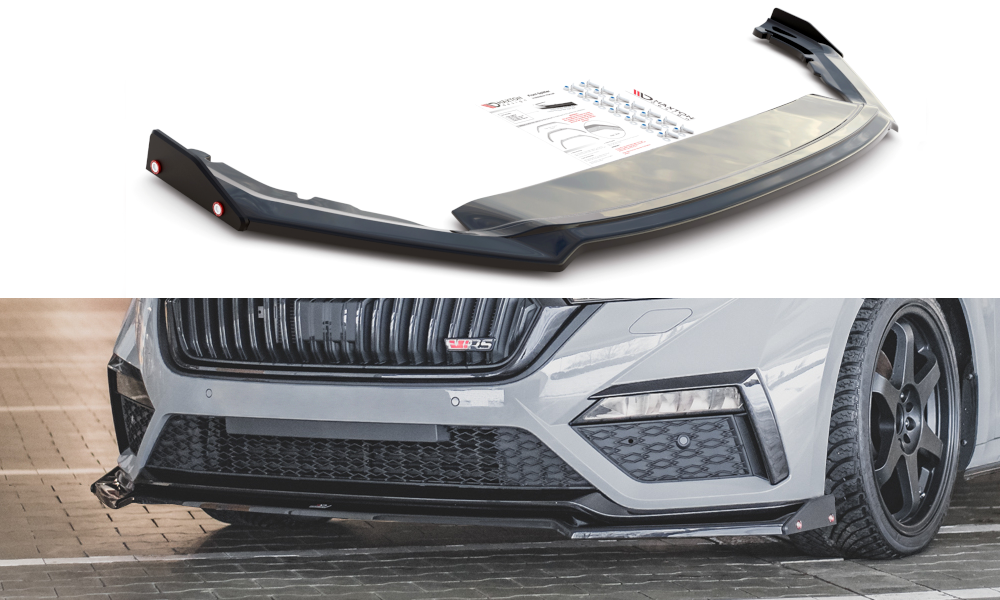 Front Splitter + Flaps V.2 Skoda Octavia RS Mk4