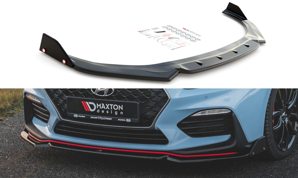 Front Splitter + Flaps V.6 Hyundai I30 N Mk3 Hatchback/Fastback