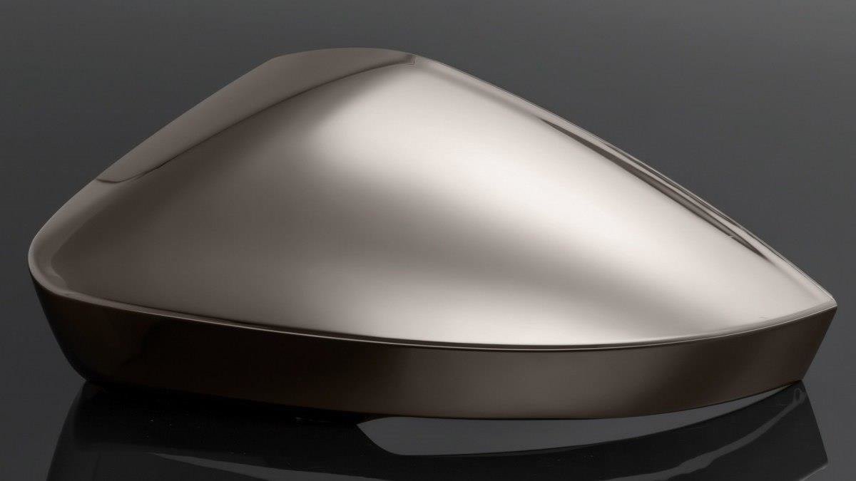 Mirror Shell Covers Skoda Superb Mk3 / Mk3 FL [Dark Chrome Brushed]