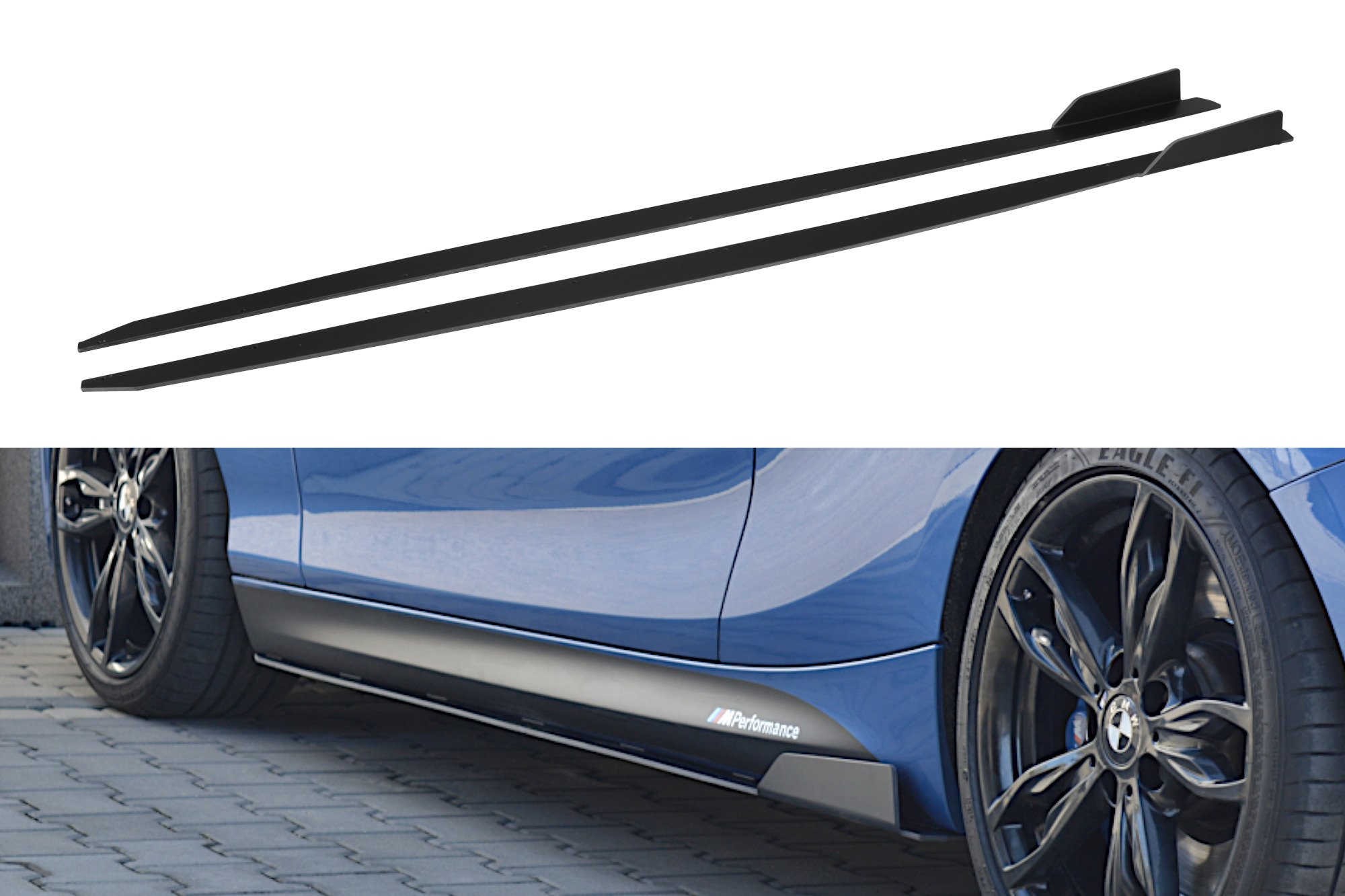RACING SIDE SKIRTS DIFFUSERS BMW 1 F21 M135i / M140i / M-Pack