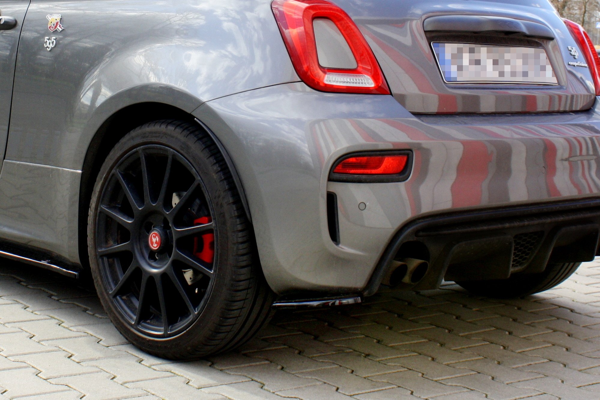 REAR SIDE SPLITTERS FIAT 500 ABARTH MK1 FACELIFT