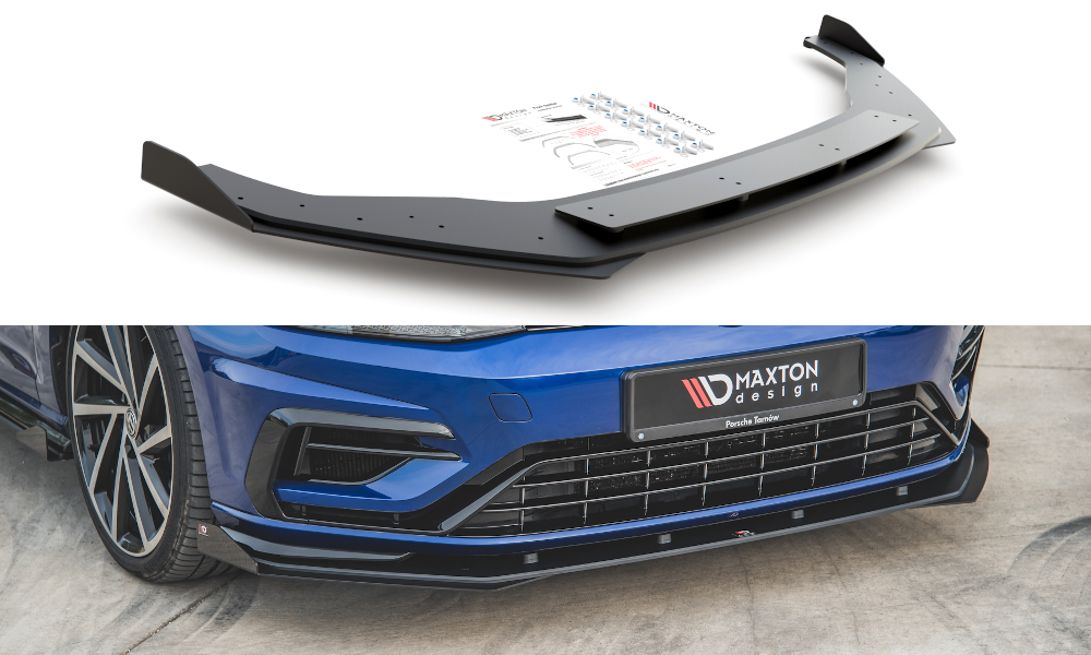 Racing Durability Front Splitter + Flaps VW Golf 7 R Facelift