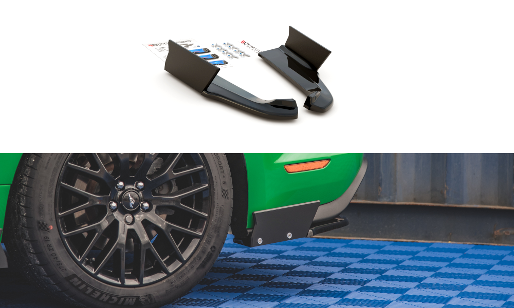 Rear Side Splitters + Flaps V.1 Ford Mustang GT Mk6 Facelift