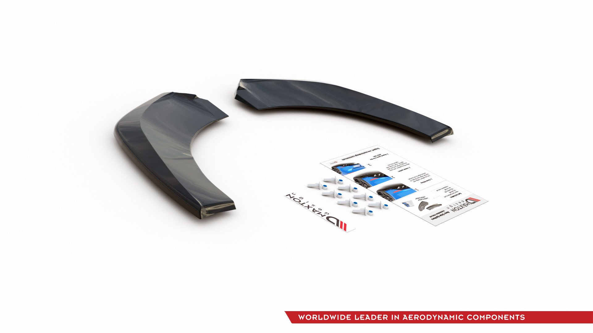 Rear Side Splitters Skoda Kodiaq Mk1 Sportline (version with mudflaps)