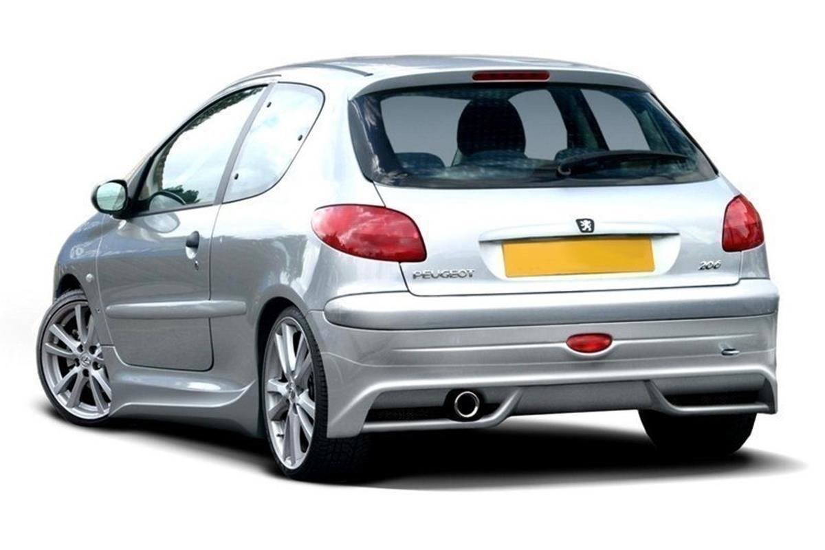 Rear bumper extension peugeot 206 (hatchback, standard versions)