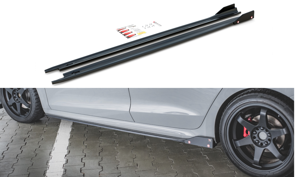 Side Skirts Diffusers + Flaps V.2 Skoda Octavia RS Mk4