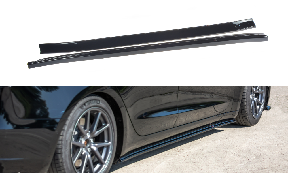 Side Skirts Diffusers Tesla Model 3